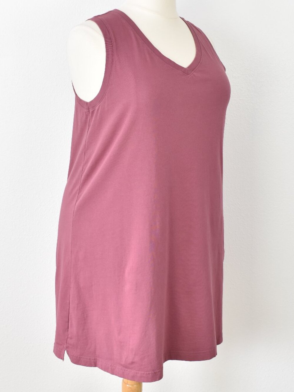 Pact Organic Cotton Softspun A-Line Tank Dress Mauve - XL - Picture 3 of 7